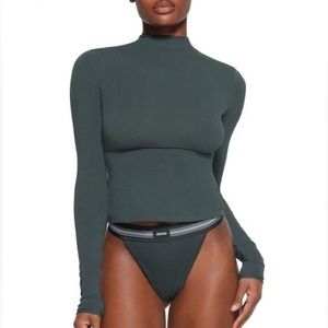 SKIMS Cotton Jersey Turtleneck Top NWT